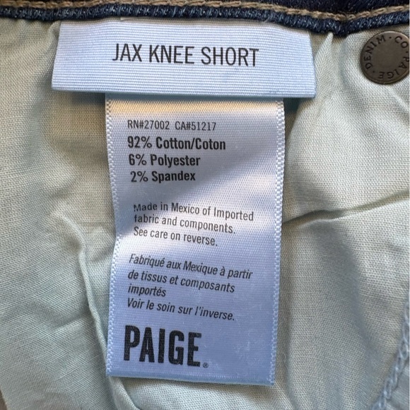 Paige women’s Jax knee Bermuda denim size
28 shorts cut off dark wash preloved - Picture 5 of 7